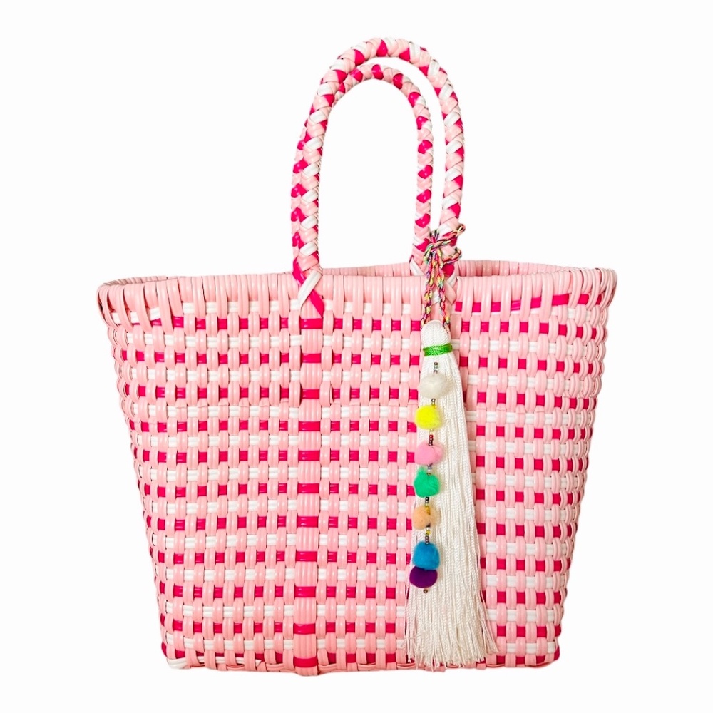 Maria Victoria Bag - Pink and White - Mini